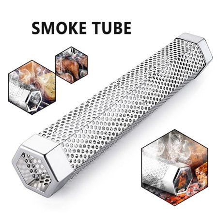 BBQ Grill Rustfrit Stål Røgrør Træpiller Koldrøger Grilltilbehør 12 tommer 12 tommer