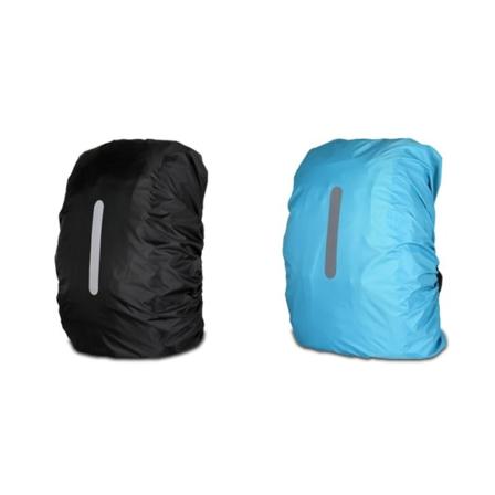 Vandafvisende Rygsæksbetræk Skoletasker med Justerbar Spænde med Reflekterende Striber S (30-40L), Blå + Sort