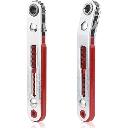 2 stk. Mini Magnetisk Skraldenøgle, 1/4" Mini Skraldenøgle Lille til Hjemmegadgets Maskiner og Andre Enheder