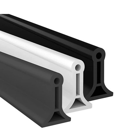 【14y】Silikon Vattenstopp Toalett Badrum Vattenretentionsremsa Duschrum Våt Separation Blockeringsdamm Flood Barrier 1st (1M, Vit)
