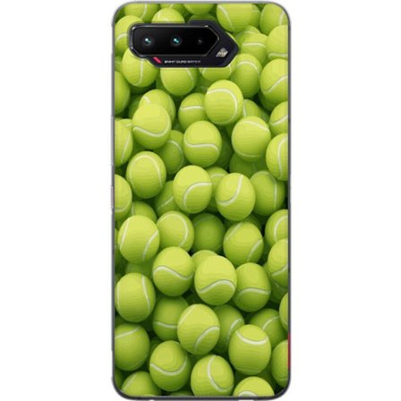 Kompatibelt Mobildeksel til Asus Asus ROG Phone 5 Mønster av grønne tennisballer i høy detalj, sporty motiv med repetisjonstekstur og sterke farger