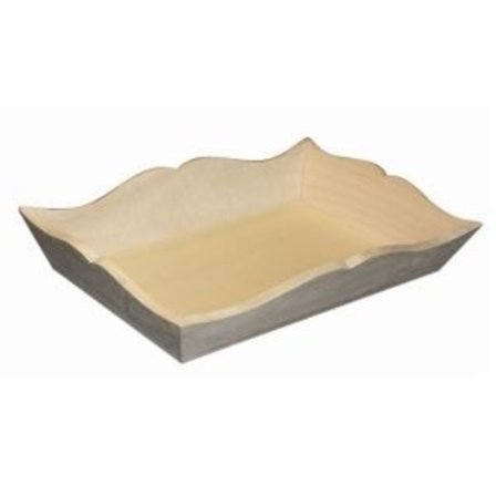 Korrugerad träbricka 30 x 21 x 6cm