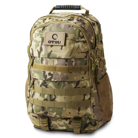 Expedition | Mochila táctica con múltiples compartimentos y panel para parches en camuflaje de 35 litros para hombres - Mochilas