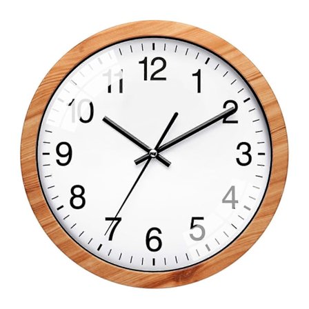 12 " Træåre Rund Vægur, Stille og Ikke-Tikkende Vintage Vægur til Stue Soveværelse Køkken