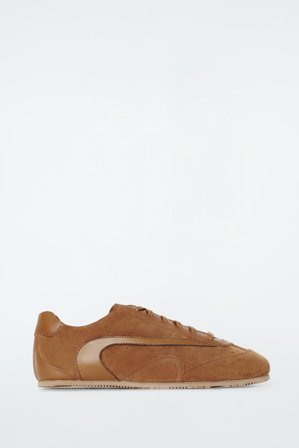 COS Women's Minimal Leather Trainers in Yellow