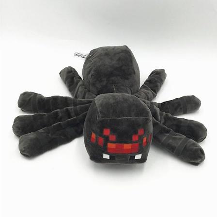Minecraft runde plysjdukker, leketøyhender, søte plysjdukker, 30 cm edderkopp