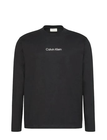 Ls Rlxd Standard Logo Crewnk Tee Black Calvin Klein
