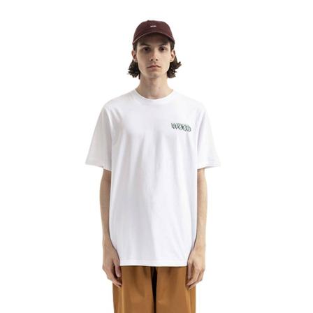 Wood Wood T-shirt , Wit , Heren , Maat: L