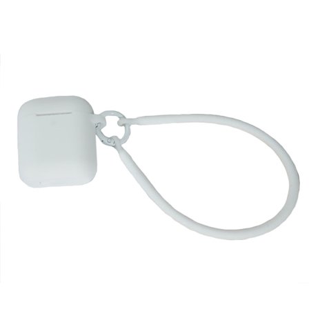 Bluetooth-kuulokkeiden suojakuori nauhalla kompatibelt med AirPods Pro - silikoni anti-lost valkoinen suojaava kansi pölytiivis pistoke