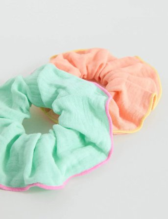 Mango Pack Of 2 Hair Scrunchies - Pink - ONE SIZE