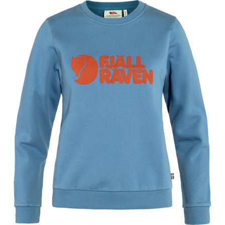 Fjällräven Women's Logo Sweater in Dawn Blue/Terracotta Brown, Bio-Baumwolle | Size: XS