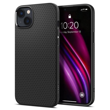 Spigen Liquid Air iPhone 14-kuffert - mat sort