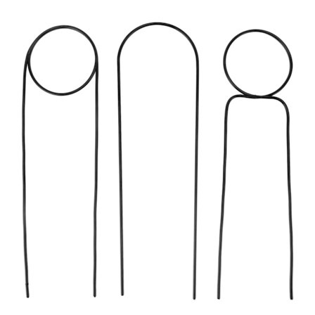 3 st Växtspaljé 40cm Smidesjärn Metall Växt Klätterspaljé Inomhus Grön växt Kruka Blomsterarrangemang Svart