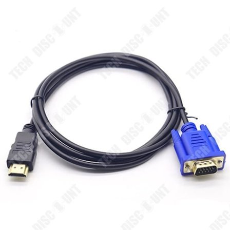 HDMI till VGA konverteringskabel - TD - HV 1,8M - 1,8 m - Svart - Koppar