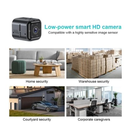 Mini Wifi Kamera Dold Kamera Säkerhetskamera Nanny Kamera 100 Dagars Standby Batteri Rörelsedetektering Varningar AI Mörkerseende YEMAESRE