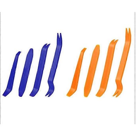 (2 sarjaa, oranssi ja sininen) 4 kpl auton verhoilun irrotustyökalu, ammattimainen auton irrotus- ja asennustyökalusarja auton radion 