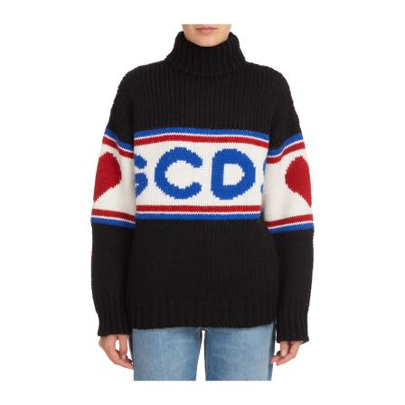 Gcds Cute Tape Logo Trui , Zwart , Dames , Maat: S