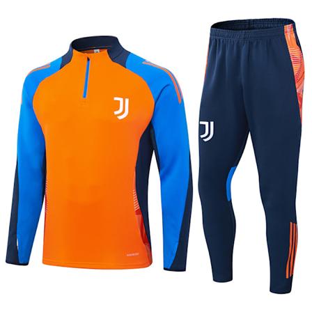 2425 Ny Spania Portugal Brasil Voksen Lang Ermet Fotball Treningsuniform Sett Juve/Orange S