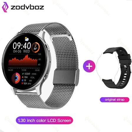OLED Mode Smartklocka Dam Puls Blodtryck Multifunktionell Sportklocka Herr Dam Vattentät Smartwatch Kvinnor