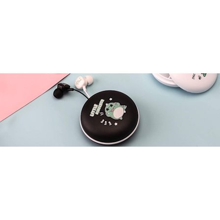 Søte ørepropper for barn, barnevennlige ørepropper med mikrofon for jenter og gutter, myke dinosaurer i-øret hodetelefoner med ledning, gave til 