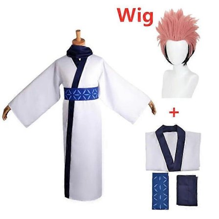 Jujutsu Kaisen Ryomen Sukuna Cosplay Asut Aikuiset Miehet Naiset Asut Japani Kimono Hanfu Halloween Anime Vaatteet - Täydellinen