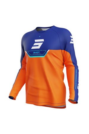 Shot Draw Kid Youth MX Jersey Orange 12-13 Years