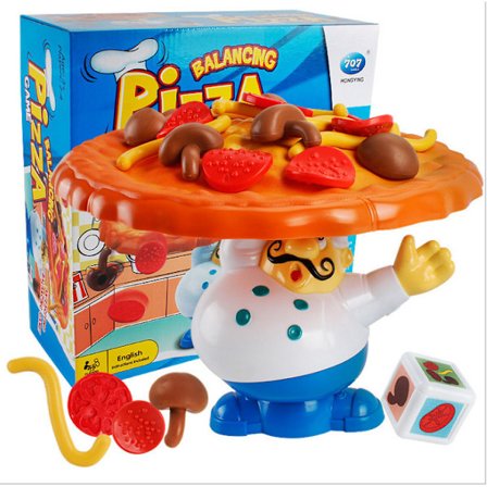 Topple Pizza Stack Spelbrädesspel Balans Pizza Spel Stackspel för 2-4 spelare