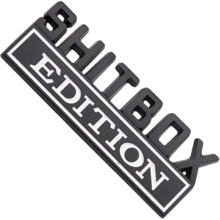 1x3d Bil Shitbox Edition Merke, Sterke Selvklebende Shitbox Klistremerker, Universell Bilklistremerke Dekal, Bil Hale Side Emblem Tilbehør, Enkel å 