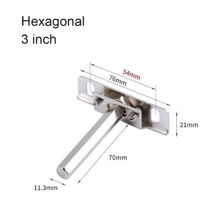 Hyldebeslag Hylder Støtte 3 TOMMES HEXAGONALT SEXAGONALT