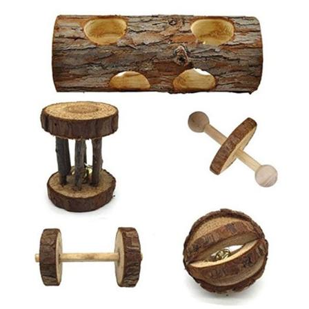 Hamster Tuggleksaker Set Smådjur Aktivitetsleksaker Smådjur Tillbehör Set five pcs b