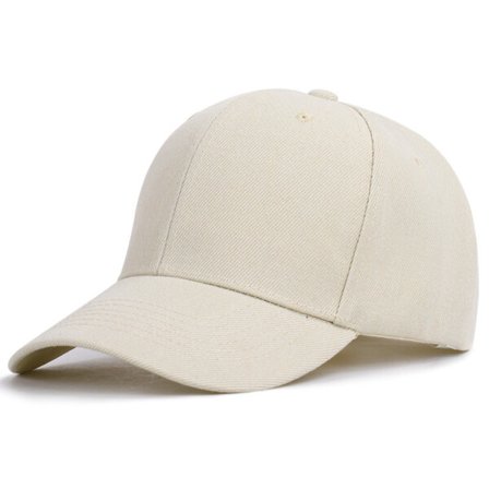 Cap sports strapback velcro spænde beige