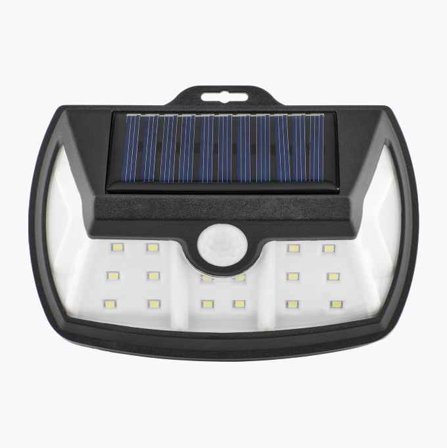 Solcellslampa med rörelsesensor svart - Biltema