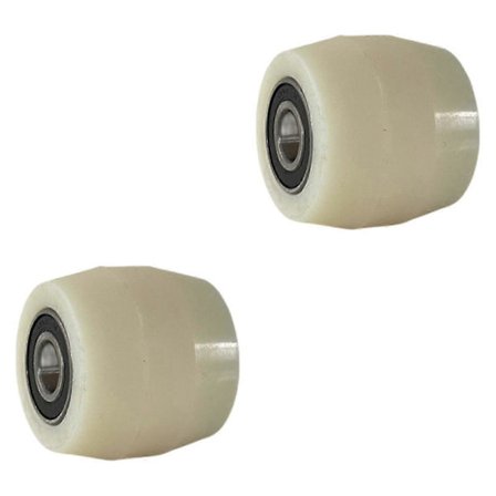 2 stk. palleløfter hjul rulle hjul med lejer gaffeltruck tilbehør robust flad rem tomgangshjul 80 mm x 70 mm truck lasthjul