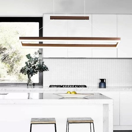 Led Hængende Lampe Stilfuld Guld Kaffe Kvadrat Cirkel 90cm