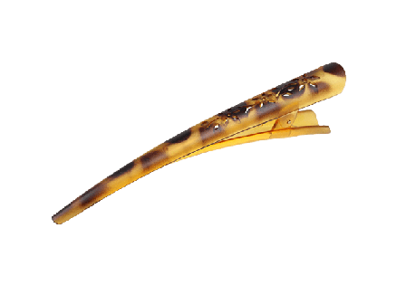 Complement Hårnäbb Med Utskurna Blommor 12,5cm Accessoarer & tillbehör Dam Brun