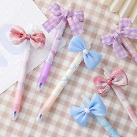 Kreativitet Bowknot Gel Penna Press Pennor Koreanskt brevpapper
