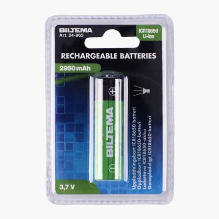 Uppladdningsbart ICR18650 batteri 2950 mAh
