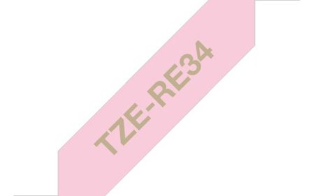 Brother TZe-RE34 - båndtape - 1 kassett(er) - Rull (1,2 cm x 4 m)