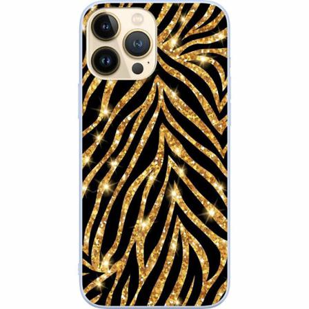 Apple Iphone 14 Pro Max Premium Skal Gold & Glitter
