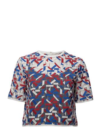 Tjw Geo Lace Top Patterned Tommy Jeans