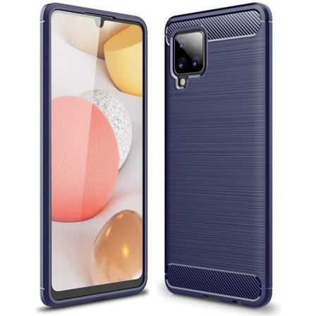 Carbon Case Fleksibelt TPU-deksel for Samsung Galaxy A42 5G blå
