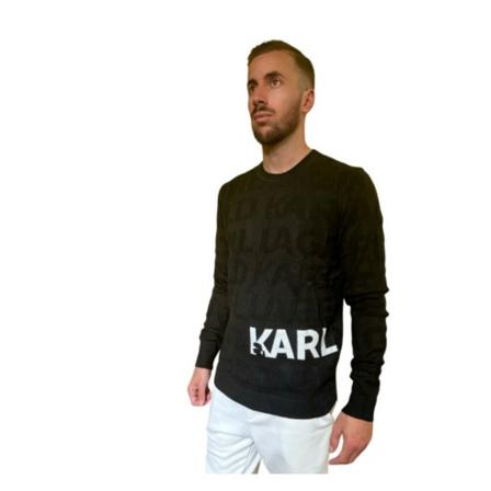 Karl Lagerfeld, Sweatshirts Czarny, Mężczyzna, Rozmiar: M