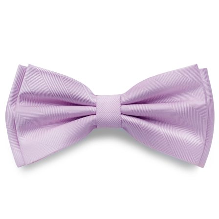 Light Violet Pre-Tied Herringbone Bow Tie for Men - Pre-tied bow ties