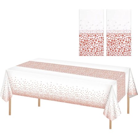 2 stk. plastduker, duker med prikker, duker til