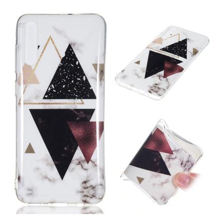 Marmormotiv Samsung Galaxy A70 skal - Stil D multifärg