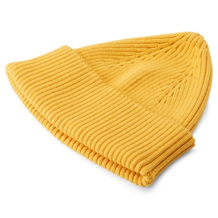 Gorro de punto de algodón orgánico ligero amarillo Kevin para hombres - Gorros de punto