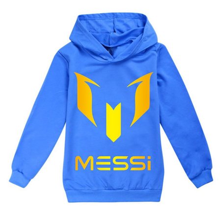 Messi Hoodie Fotboll Superstar Flickor Kläder Barn Mode Pojkar Messi Hoodie Mörkblå Dark blue