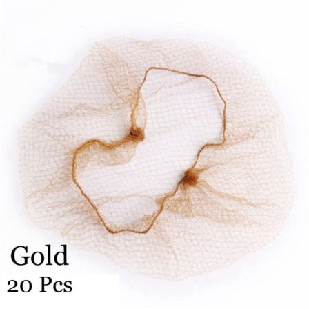 TG 20/40 st Osynliga hårnät Finmaskigt mesh guld guld 20 Stk