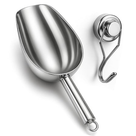 Multifunksjonell magnetisk krok og isskje i rustfritt stål Effektiv matlagningsskje Kjøkkentilbehør