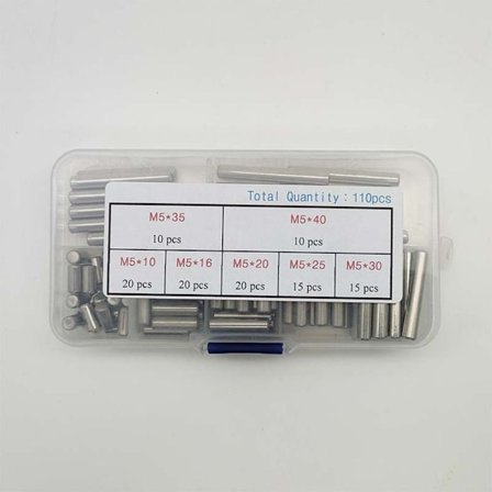 110 stk. dyvelstift cylindrisk hyldestøtte pind